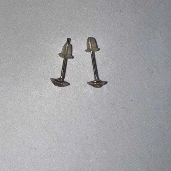 5 Mm Round Topaz Yellow Cz And Sterling Post Earrings - Picture 12 of 15